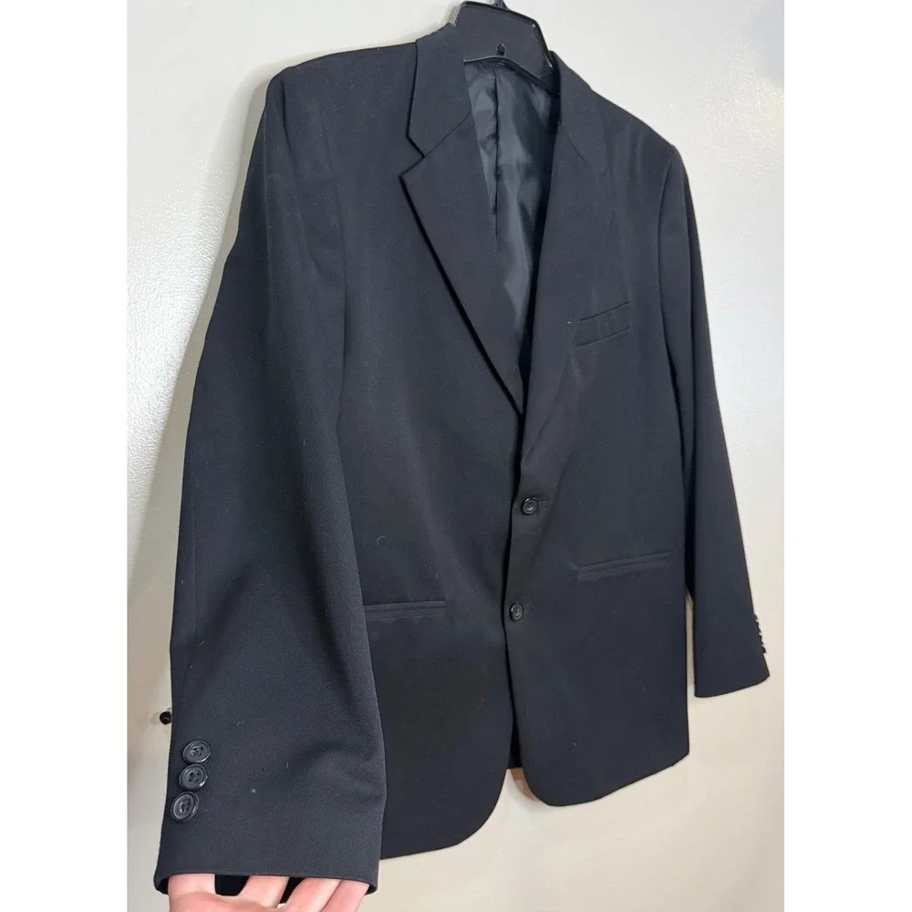 Arrow USA 1851 Kids Black Two‎ Button Blazer Jacket A821016H Size 18 REG